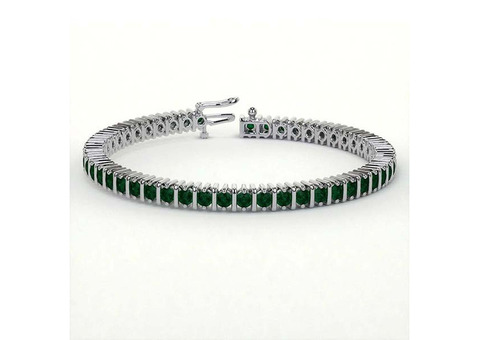 Emerald Tennis Bracelet for Sale