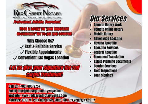 Mobile Notary and Apostille Services in Las Vegas