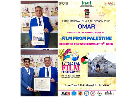 Award of Distinction to Palestine Film at 17th Global Film Festival