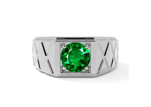 Stunning 0.76cts. Natural Men's Emerald Rings – GIA Certified