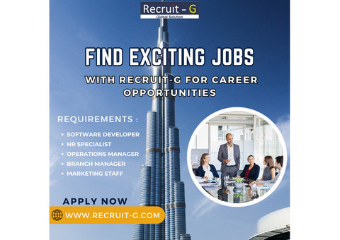 Find Exciting Jobs With Recruit-g for Career opportunities