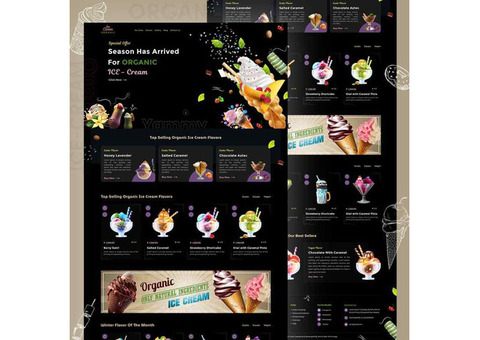 Ice-Cream Website Landing Page Design