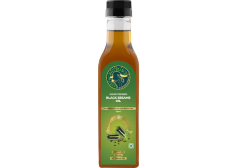 Traditional Wood-Pressed Black Sesame Oil for Cooking & Care