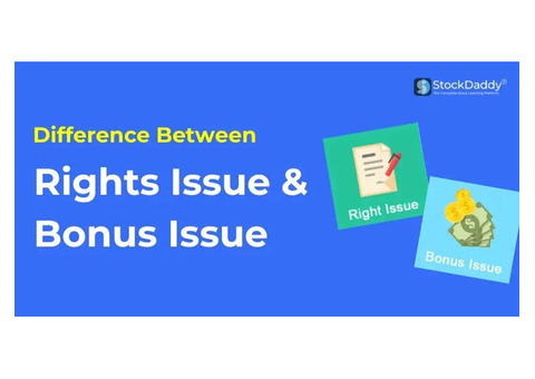 Difference Between Bonus Issue and Right Issue