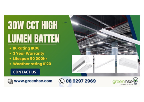 30W CCT High Lumen Batten By Greenhse Technologies