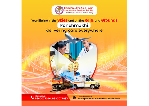 Air and Train Ambulance Services in Bhavnagar by Panchmukhi