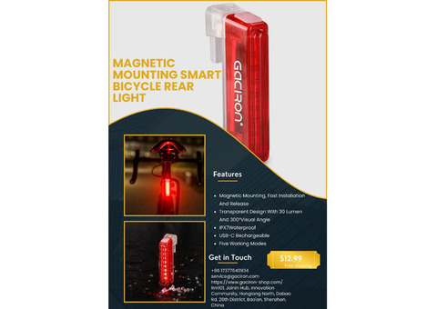 Magnetic Mount Bicycle Rear Light – Ultimate Safety, Easy Install!