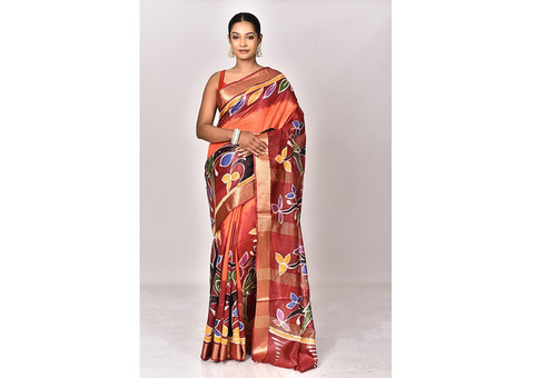 Chanderi Batik Saree