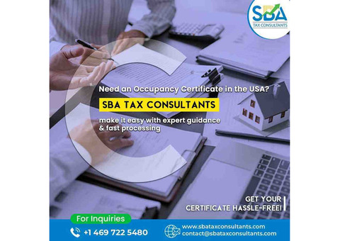 Occupancy Certificate Application USA: SBA Tax Consultants