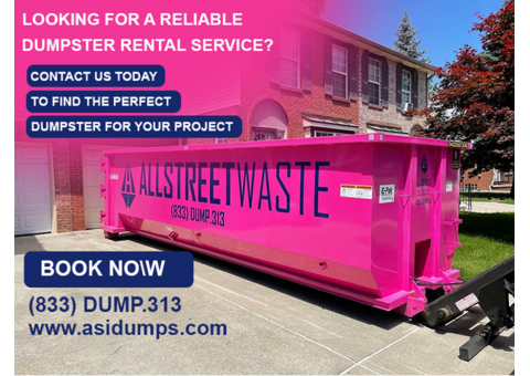 Need a dumpster for your next project? Look no further than ASWD