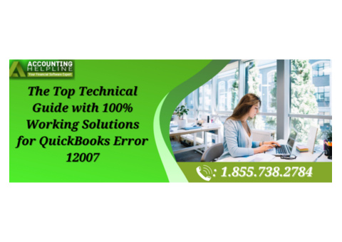 Simple Ways to Fix QuickBooks Error 12007