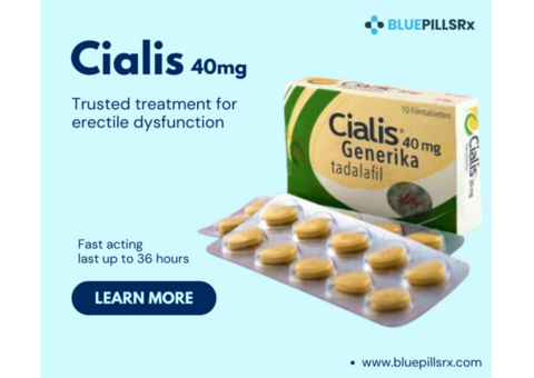 Cialis 40mg Tablets for Erectile Dysfunction Treatment