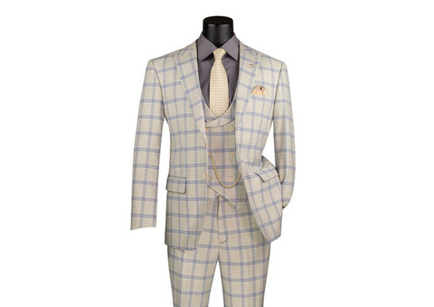 Trendy and Classic Men's Plaid Suits