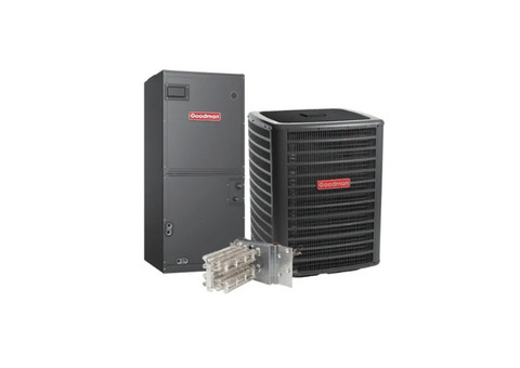 Goodman 2 Ton 15.2 SEER3 24000 BTUh AC System - Complete HVAC Solution