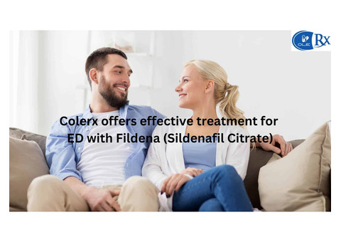 Colerx offers effective treatment ED with Fildena (Sildenafil Citrate)