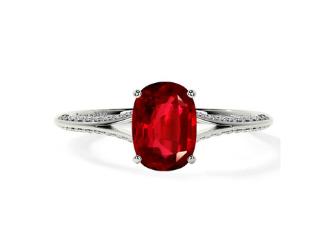 Lab Grown Ruby Engagement Ring Sale – Don't Miss Out! (1.78cttw)