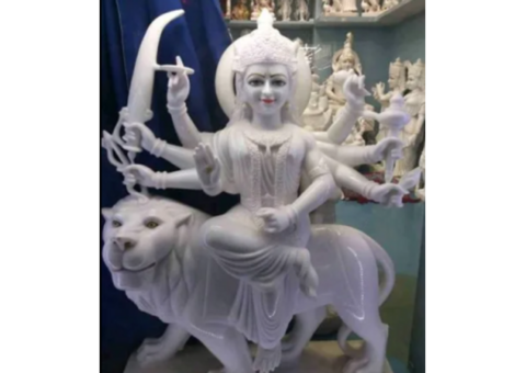 Buy Maa Durga Marble Murti & Statue Online at Wholesale Prices