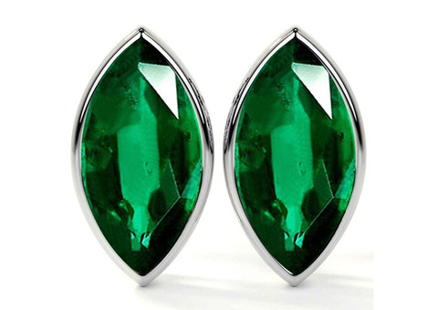 Explore Our Dazzling Range Of Emerald Stud Earrings