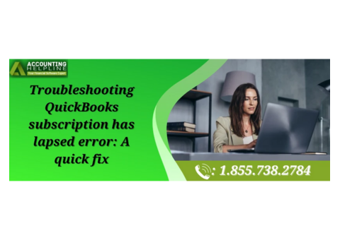 QuickBooks subscription has a lapsed error