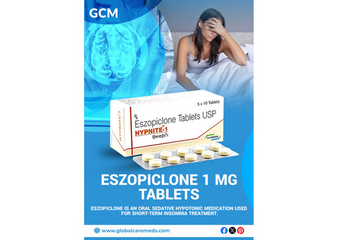 Buy EsZopiclone 1 MG Tablets - Global Care Meds