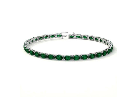 Beautiful Emerald Oval Bracelet