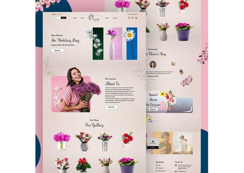 Flower Shop Landing Page Design