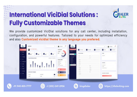 International ViciDial Solutions – Fully Customizable Themes