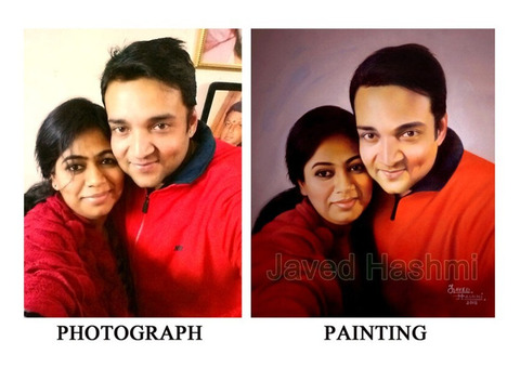 Hand Painted Portrait Artist in Delhi NCR India at Lowest Cost