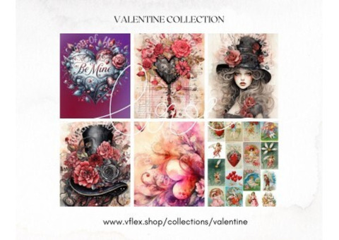 Explore Valentine Collection of Decoupage Papers at VFLEX