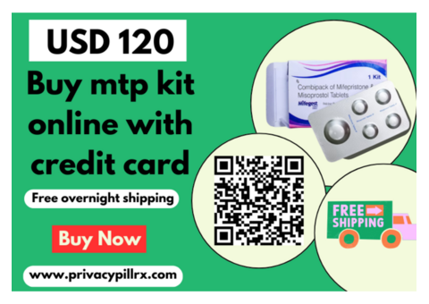 USD 120 - Buy mtp kit online with credit card (Free shipping)