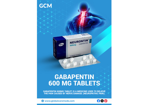 Buy GABAPENTIN 600 MG TABLETS Online - Global Care Meds