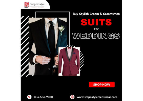 Buy Stylish Groom & Groomsmen Suits for Weddings