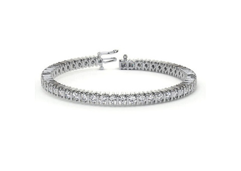 Rhodium Plated Tennis Bracelet