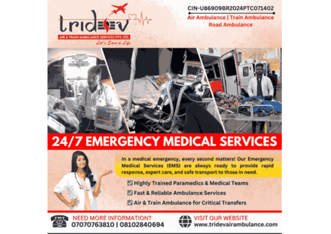 Avail Of the Tridev Air Ambulance in Ranchi for Severe Patients