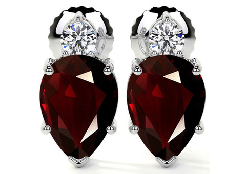 AAAA Grade Natural Ruby Earrings