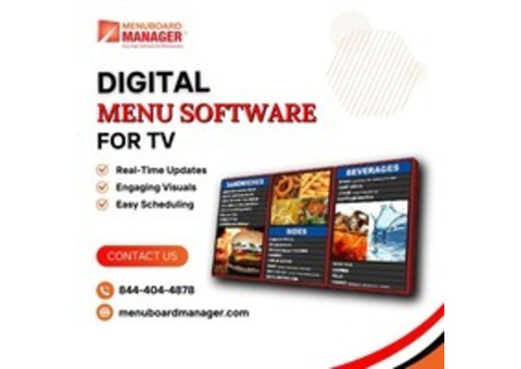 Digital Menu Software for TV