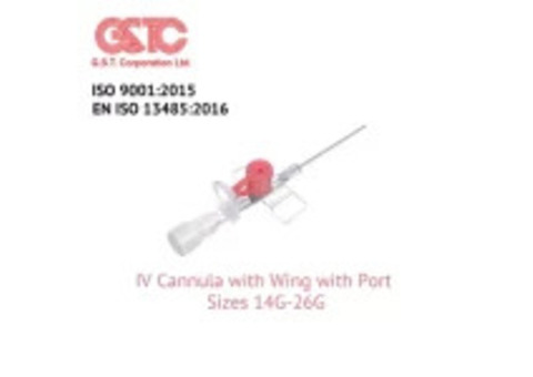 ISO Certified IV Cannula with Wing & Port