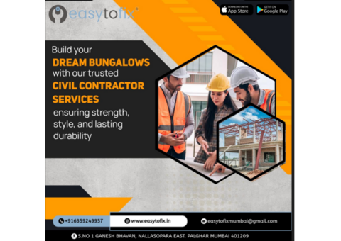 Professional Civil Contractor Services in Mumbai | 6359249957