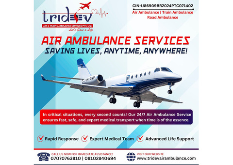 Book The Best Tridev Air Ambulance Services in Patna