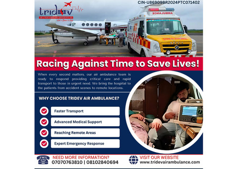 Tridev Air Ambulance Services in Ranchi: ICU Air Ambulance