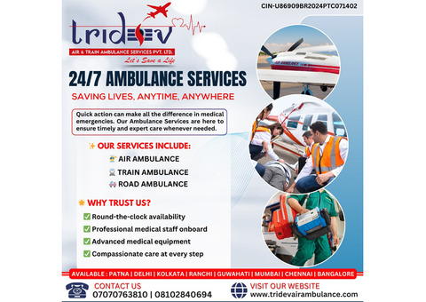 Quick And Advanced Medical Support by Tridev Air Ambulance