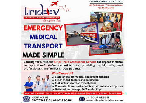 Always Ready - Tridev Air Ambulance Services in Ranchi