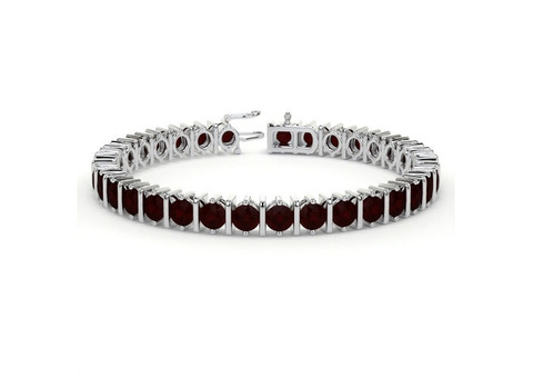 Sale on Ruby Tennis Bracelets: (4mm Round, 10.56cttw.)