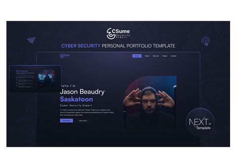 Csume V3 – The Ultimate Next.js Cyber Security Portfolio Template!