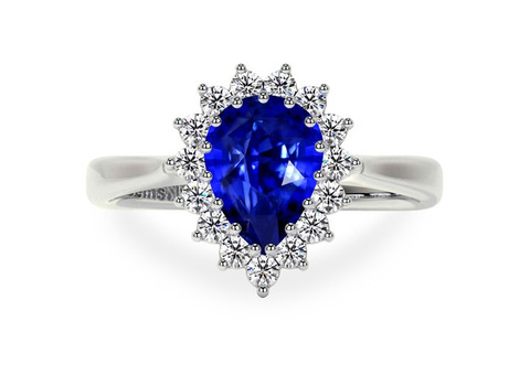 Our Sapphire Ring with Prong Set Diamonds (1.59cttw)!