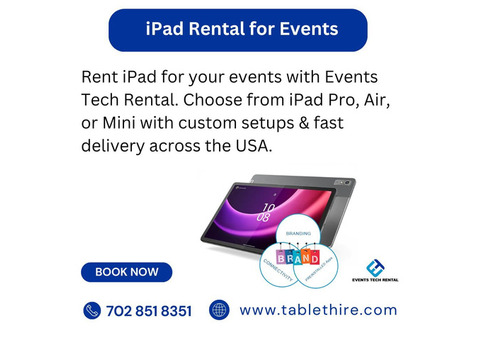 Rent iPad for Events in USA | iPad Pro, Air & Mini Rental