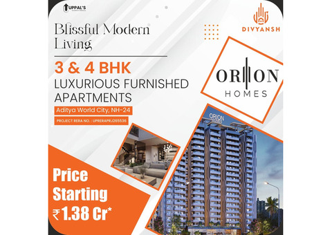 3 BHK & 4 BHK in Ghaziabad at Divyansh Orion Homes