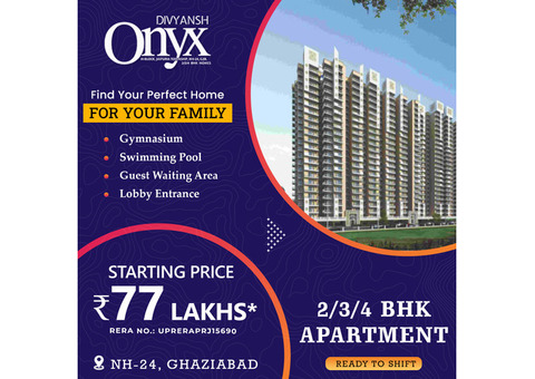 2 BHK Modern Apartment | 3 BHK  Apartment in Divyansh Onyx