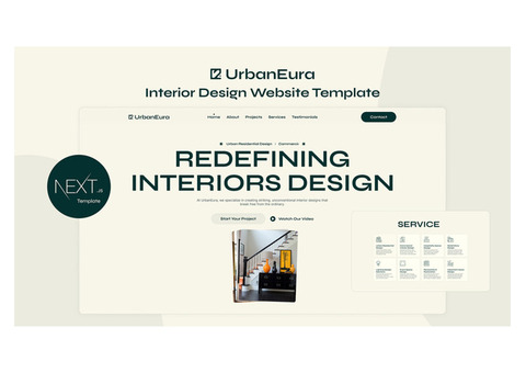 UrbanEura – The Ultimate Next.js Interior Design Website Template!