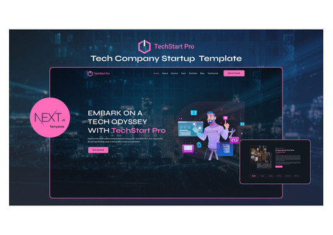 TechStartPro – The Ultimate OnePage Next.js Tech Startup Template!